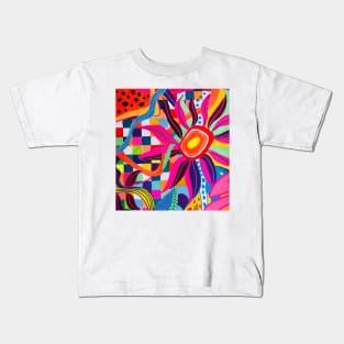 Psychedelic Floral: Merry Pranksters Kids T-Shirt